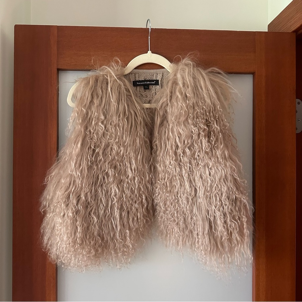Lamb Fur Cropped Vest